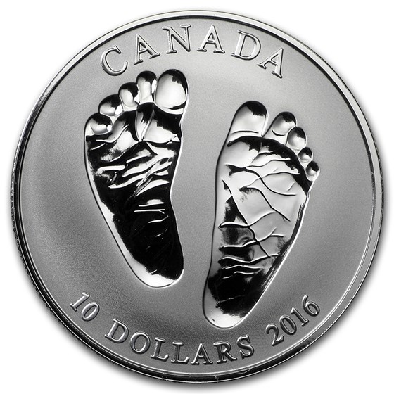 2016 Canada 1/2 oz Silver $10 Welcome Baby Reverse Proof 2016 Canada 1/2 oz Silver $10 Welcome Baby Reverse Proof